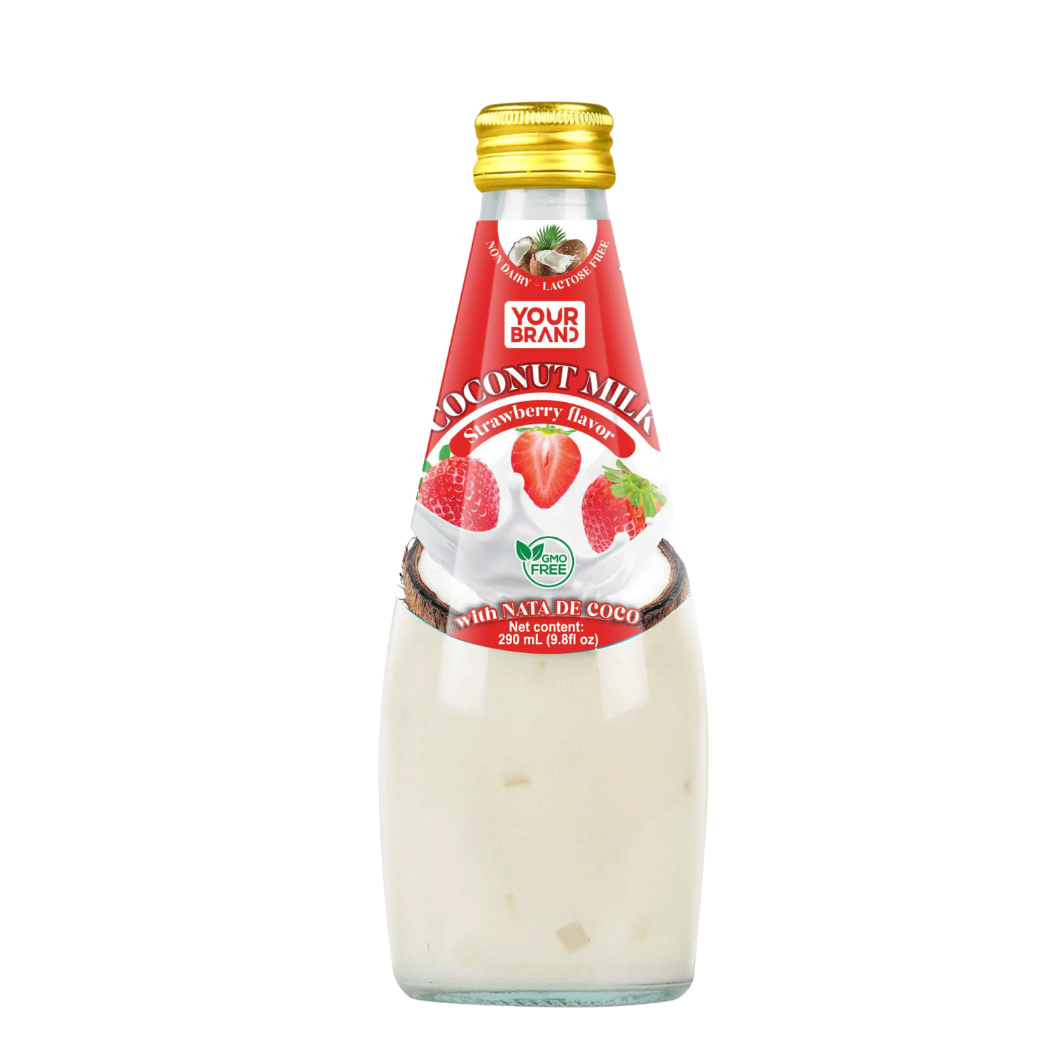 290ml YOUR BRAND Coconut Milk Strawberry Flavor with Nata de Coco 290ml YOUR BRAND Coconut Milk Strawberry Flavor with Nata de Coco
