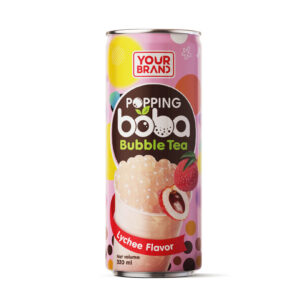 320ml YOUR BRAND Popping Boba Bubble Tea lychee flavor