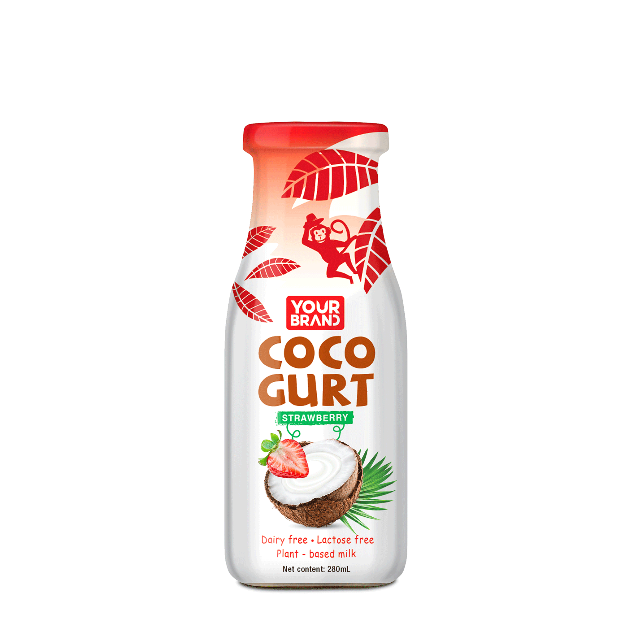280ml Your Brand Cocogurt Water with Strawberry Flavor 280ml Your Brand Cocogurt Water with Strawberry Flavor