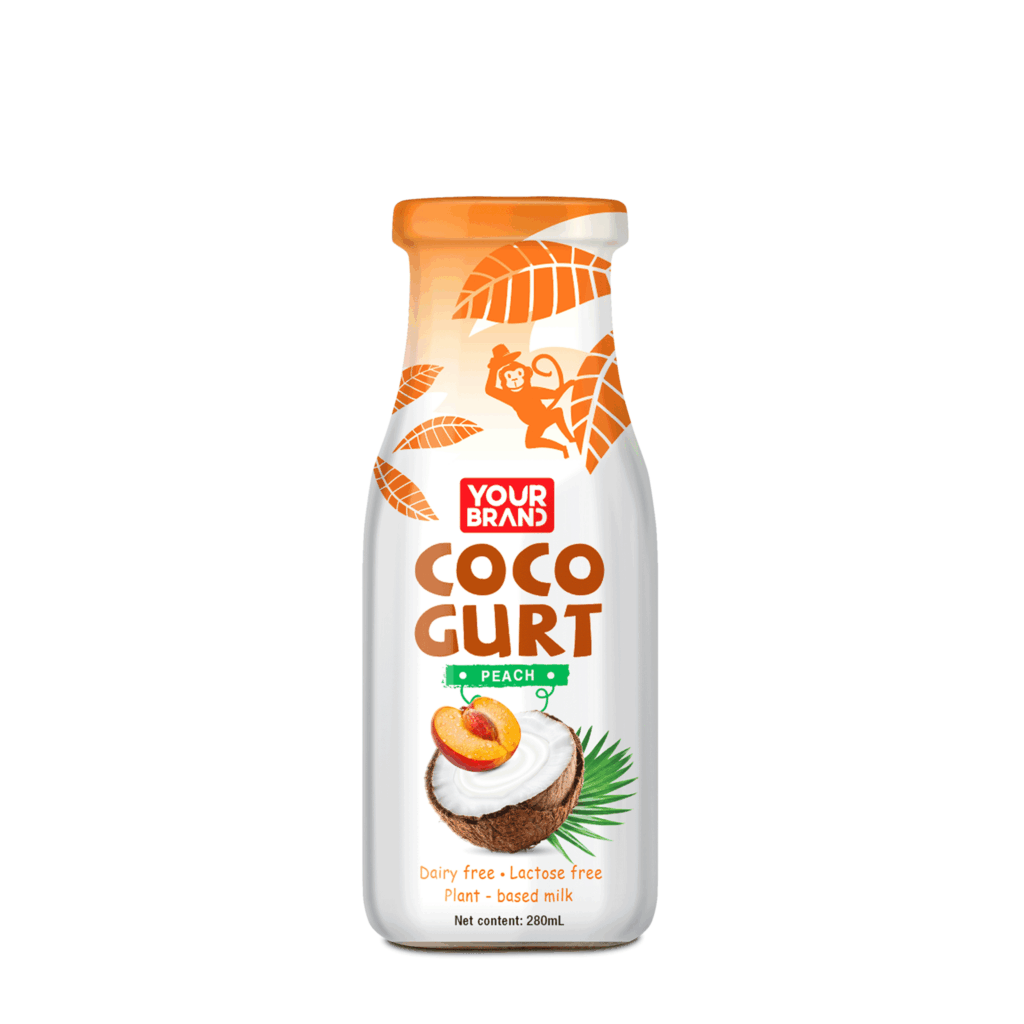 280ml Your Brand Cocogurt with Peach Flavor