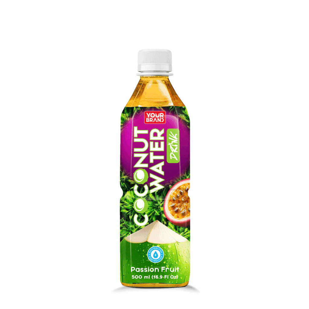 500ml Your Brand Coconut Water with Passion Fruit Flavor