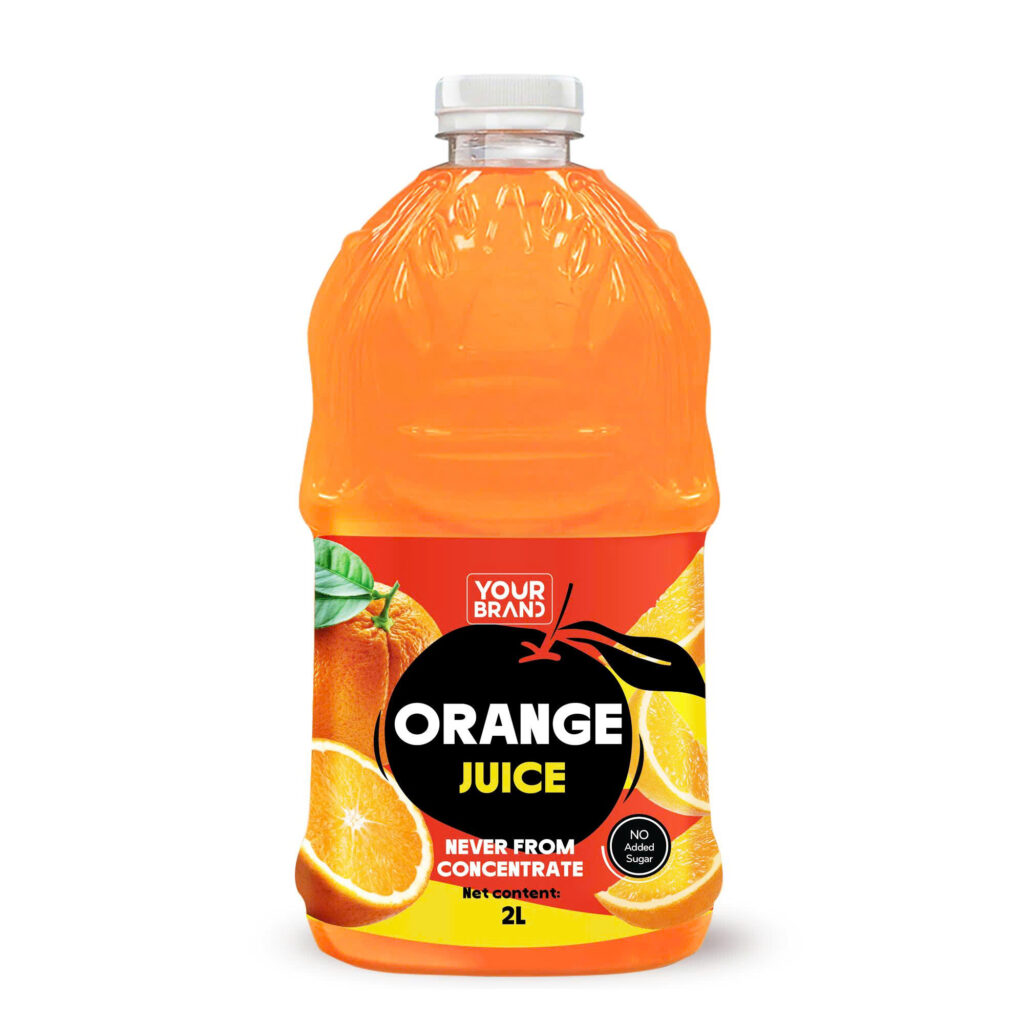 2L "Your Logo" NFC Orange Juice Drink