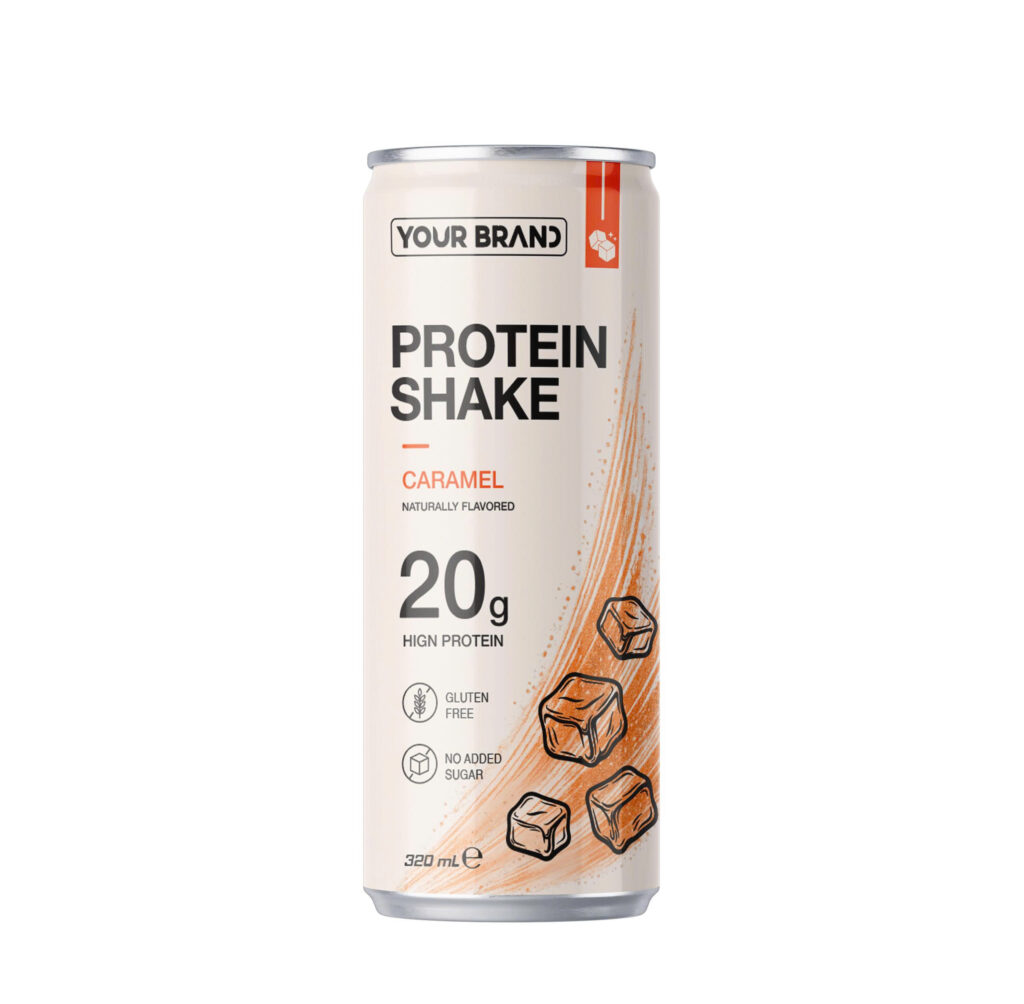 320mL "Your Label" Caramel Protein Shake Drink