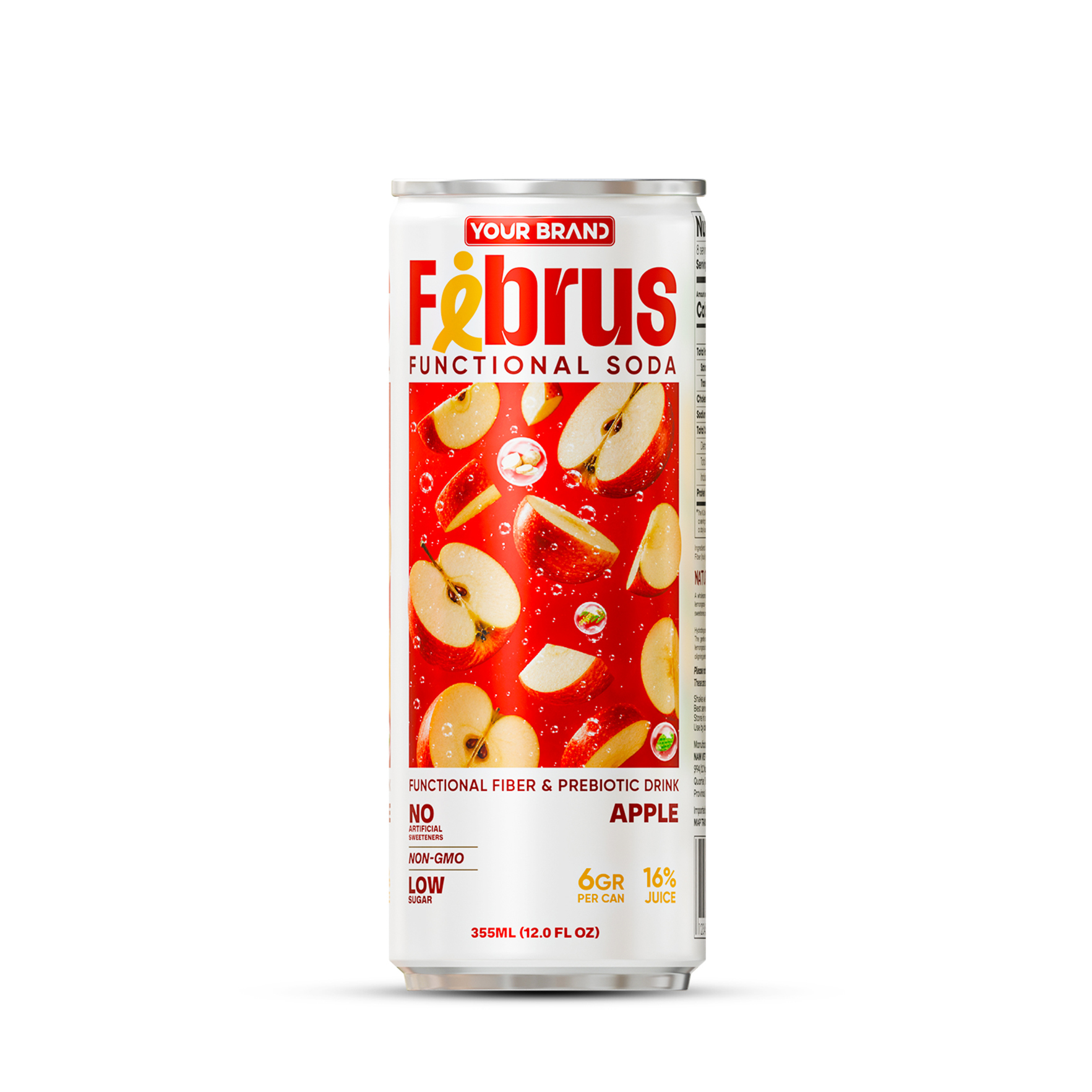 355ml "Your Brand" Functional Soda with 16% Apple Juice 355ml "Your Brand" Functional Soda with 16% Apple Juice