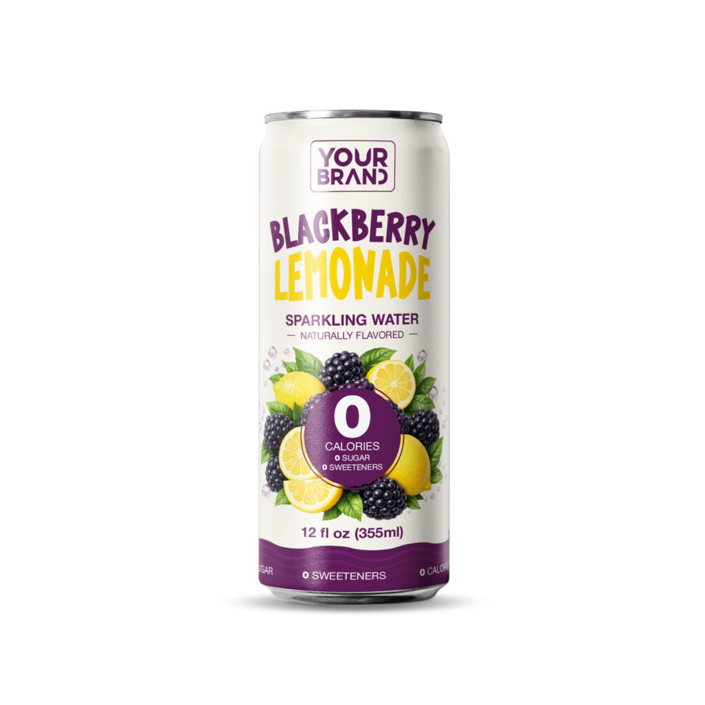 355ml "Your Brand" Blackberry Lemonade Sparkling Water
