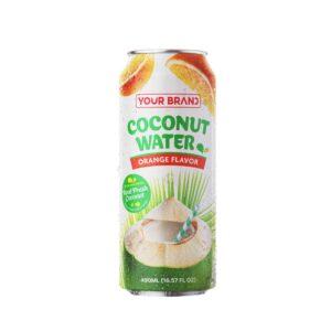 490ml "Your Logo" Coconut Water with Orange Flavor