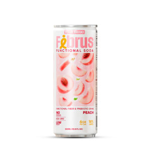 355ml "Your Logo" Functional Soda with 16% Peach Juice