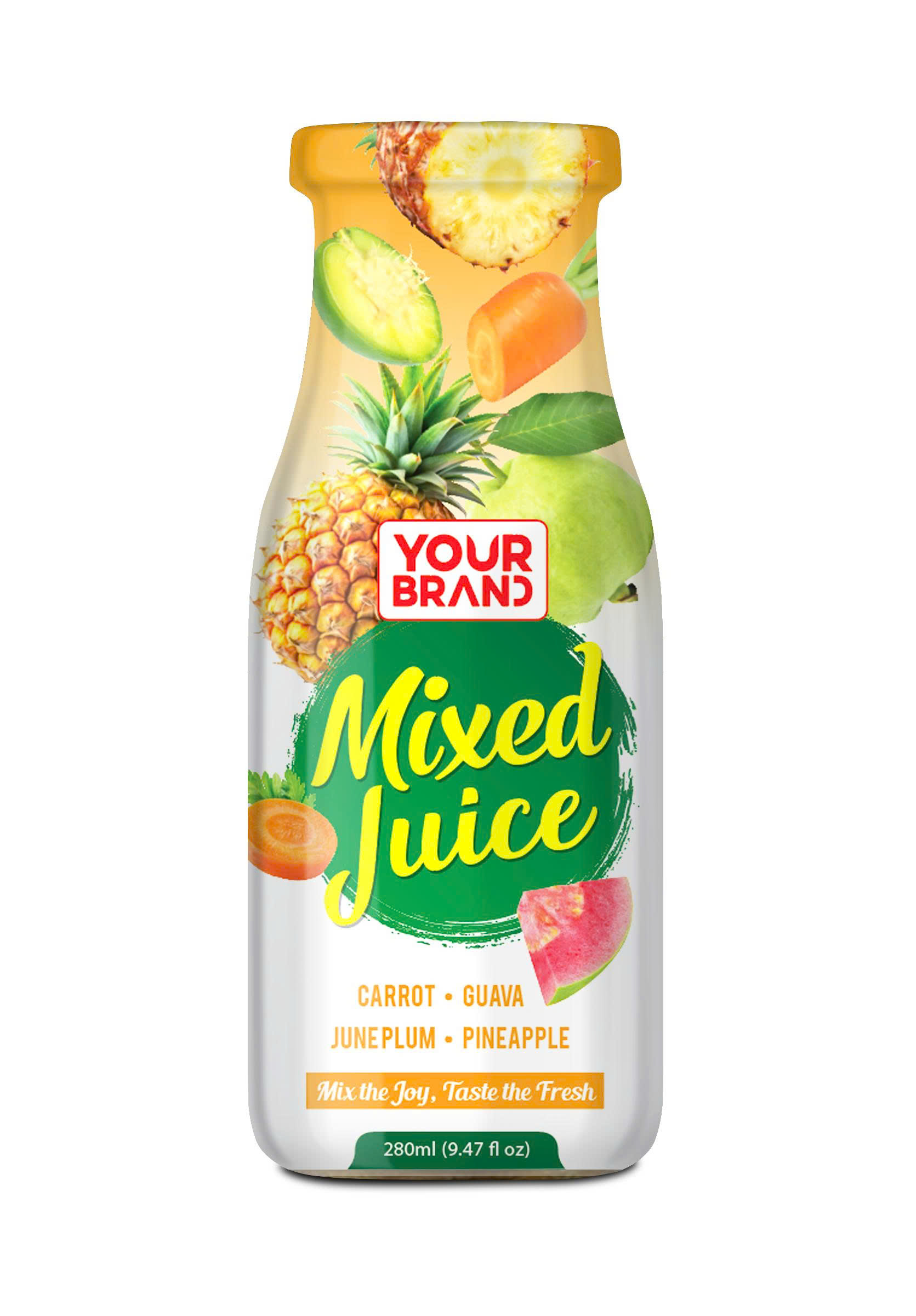 280ml YOUR BRAND Carrot Guava June Plum Pineapple Mixed Juice 280ml YOUR BRAND Carrot Guava June Plum Pineapple Mixed Juice