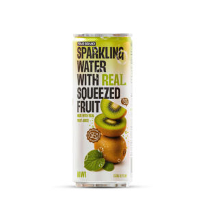 355ml "Your Label" Kiwi Sparkling Water with Real Squeezed Fruit