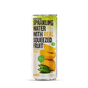 355ml "Your Logo" Mango Sparkling Water with Real Squeezed Fruit