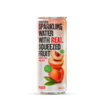 355ml "Your Brand" Peach Sparkling Water with Real Squeezed Fruit