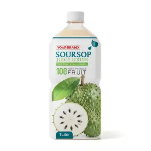 1000ml "Your Brand" Soursop Juice Drink Not From Concentrate Pure Pressed Fruit
