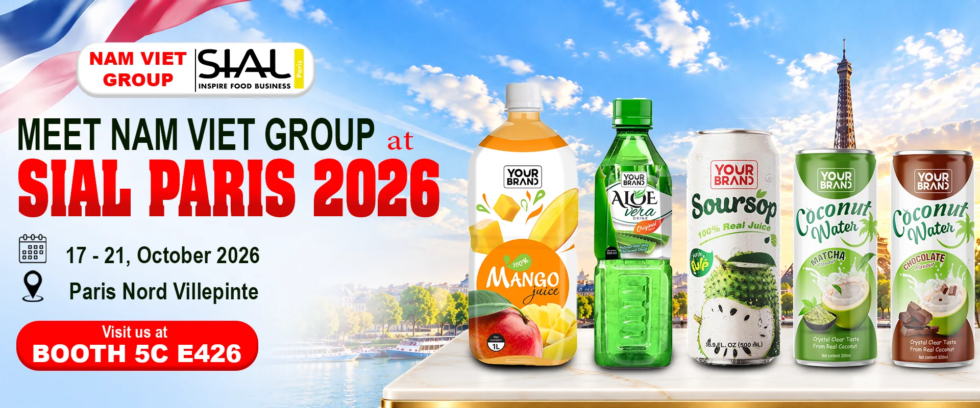 Nam Viet Group at SIAL Paris 2026 | Global B2B Beverage Supplier